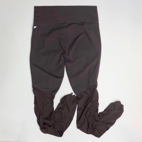 Fabletics Cashel Foldover PureLuxe Leggings Size Medium Ruching Plum Activewear - Picture 4 of 9